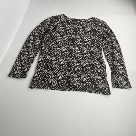 Mario Serrani Italy Top Womens Tan Black Leopard Print Long Sleeve Blouse Size M - Picture 6 of 14